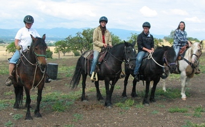 Chanthal, Selkie and Bunny ready for a trail ride